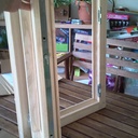 Les gaches sont assez costaud,  du coup j'ai fait des défonces, parce que je pouvais pas bien mettre plus de jeu, sinon le joint (sur dormant), jointerait pas bien.