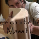Cuisine 100% hêtre massif avec porte courbe