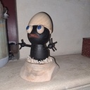 Calimero tournage: frêne et chêne ebonisé