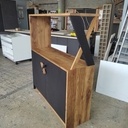 Meuble en chêne et fibracolor noir