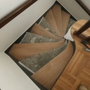 Habillage escalier en chêne massif