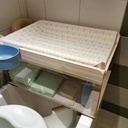 Table à langer sur baignoire