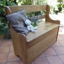 Coffre banc en chêne