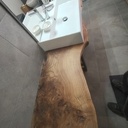 Meuble de salle de bain en orme