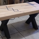 Table basse chêne et valchromat