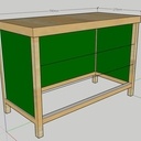 Table de nuit en hêtre
