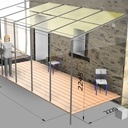 Maquette 3D project terrasse cours