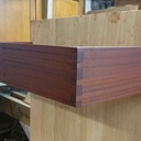 Table basse de salon en chêne et sapelli