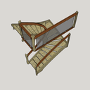 Plan d étude pratique d escalier une volée demi tournant à gauche rampe sur rampe