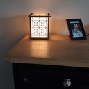 Andon avec assemblage chidori et deux motifs de panneaux