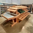 Etal à Fruits et Légumes. Douglas et Zinc.