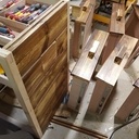 Servante atelier en pin de recup