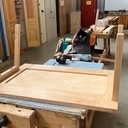 Table basse façon petit bureau avec piétement démontable