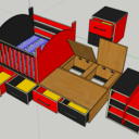 Cama Cuna Melamina 15mm y 18mm