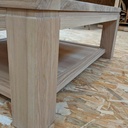 Table basse carrée en Frêne Olivier
