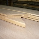 Armoire en merisier, portes coulissantes