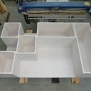 Un bureau  / tv laqué pour un studio