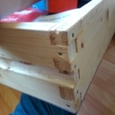 assemblage du tiroir (queux droite) j'ai rajouté des pointes pour être sur que ça tiendras