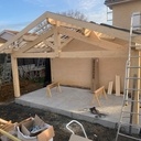 Carport 2 pans en charpente traditionnelle