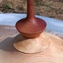 Boite à bijoux en Frêne avec fleuron en Sipo