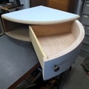 Console suspendue quart de rond