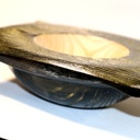 Bol tourné et coloré « soleil noir »