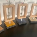 Soliflore bois et verre - déclinaison