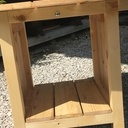 Table basse extérieure, plateau rond