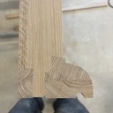 Croisée à la française reproduction avec imposte chantournée cintrée