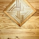 Cadre mural style marqueterie