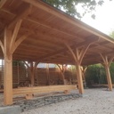 Carport 90 m2 - aisseliers courbes