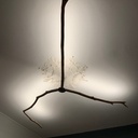 Lustre 3 branches (Châtaigner/ Inox)