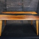 Table "Vulcain" résine et bois