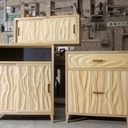 Vague trio de meubles texturés