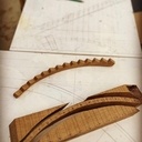 Maquette escalier débillardé à limon central