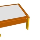 Table basse plateau en verre