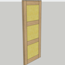 Porte massive isolée