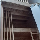 Coin couchage et son escalier-placard