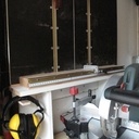 Un traineau ou chariot de scie