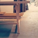 Table en pin de caroline