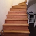 Habillage d'escalier en chêne