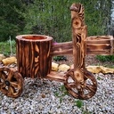 Vélo 3 roues en bois brulé