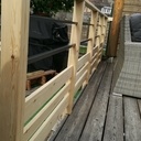 Garde corps terrasse en mélèze