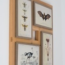 Cadre decoratif bois-tissu