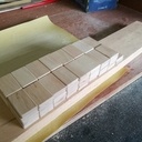 Les 106 tuiles en érable avant impression