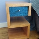 Tables de chevet merisier d'inspiration Art Déco