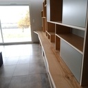 Bibliothèque bureau en frêne