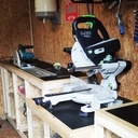 Meuble scie radiale et perceuse à colonne