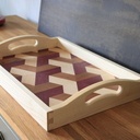 Plateau avec marqueterie