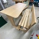 Banc d'écolier en chêne massif